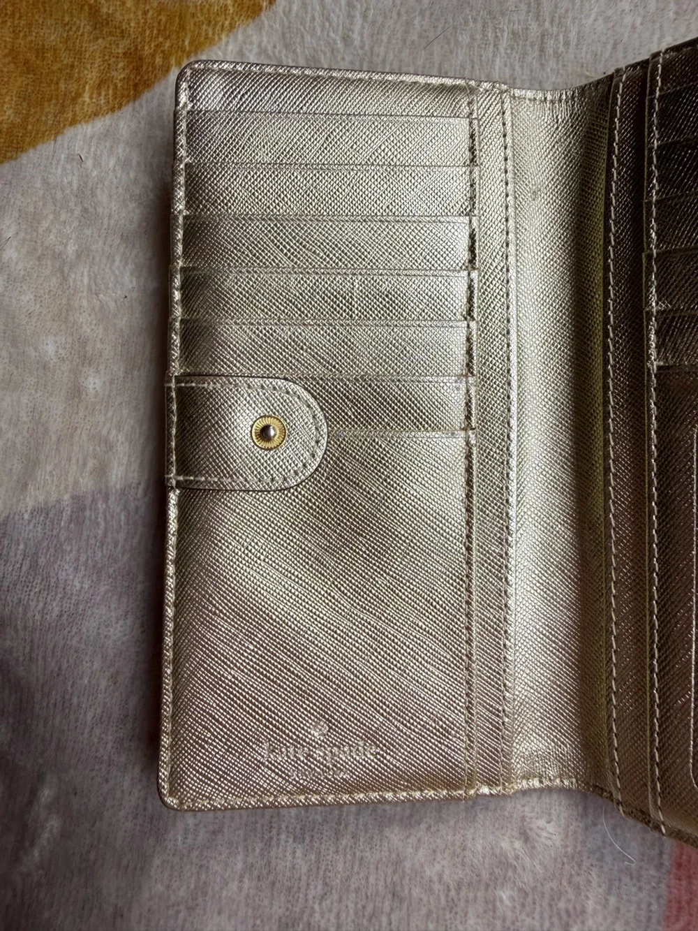 kate spade Pink and Gold Bifold Wallet